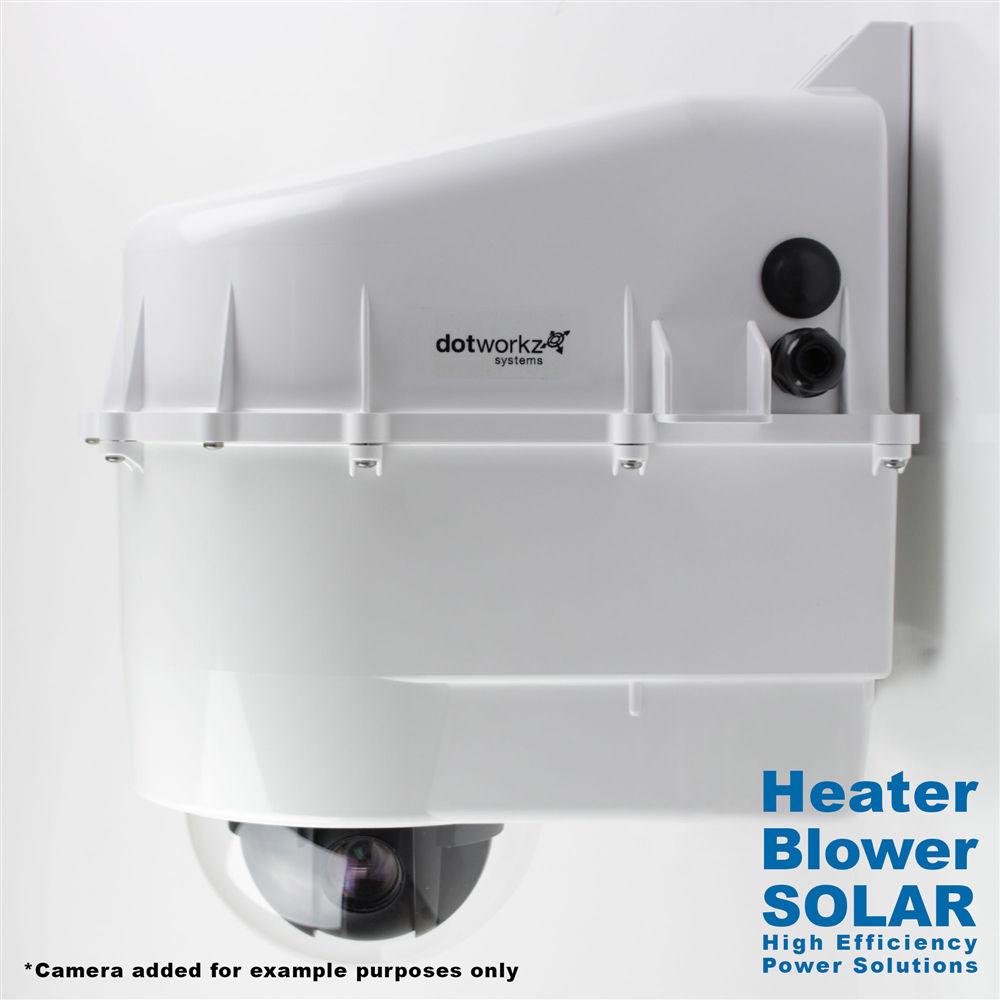 Dotworkz D3 Power Saver Outdoor Camera Enclosure with Heater & Blower for Solar Applications with Tinted Lens