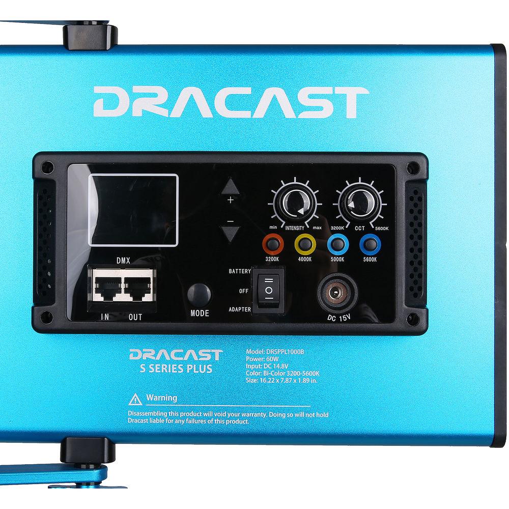 Dracast S-Series Plus Bi-Color LED1000 Panel with V-Mount Battery Plate