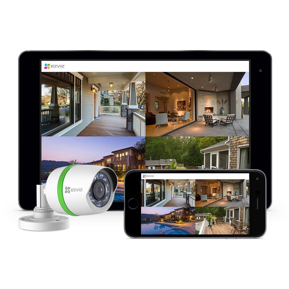 ezviz BN-1424A1 4-Channel 1080p NVR with 1TB HDD and 4 1080p Outdoor Network Bullet Cameras