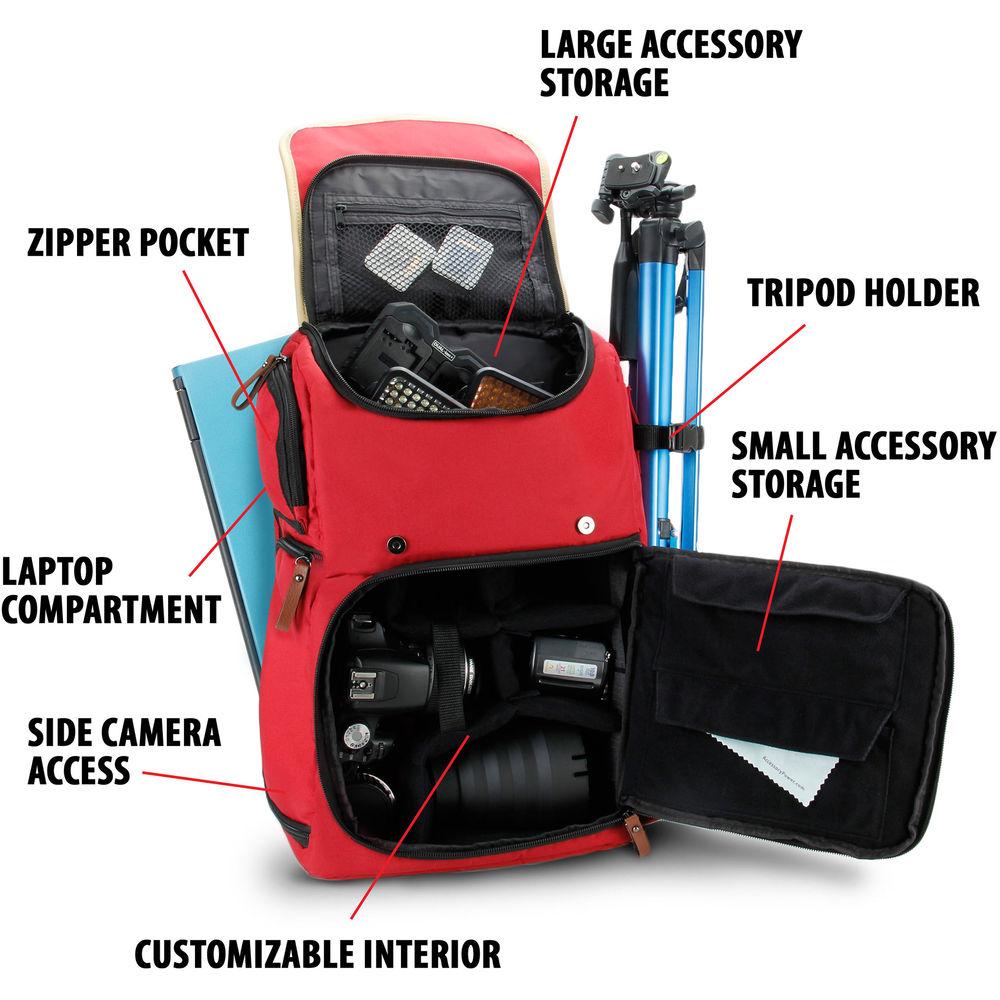 GOgroove DSLR Camera Backpack