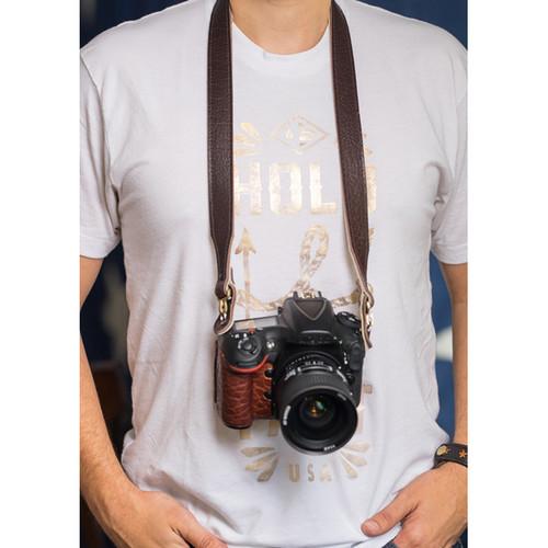 HoldFast Gear 52" Maven Classic American Bison Leather Camera Strap with Hook with Pad