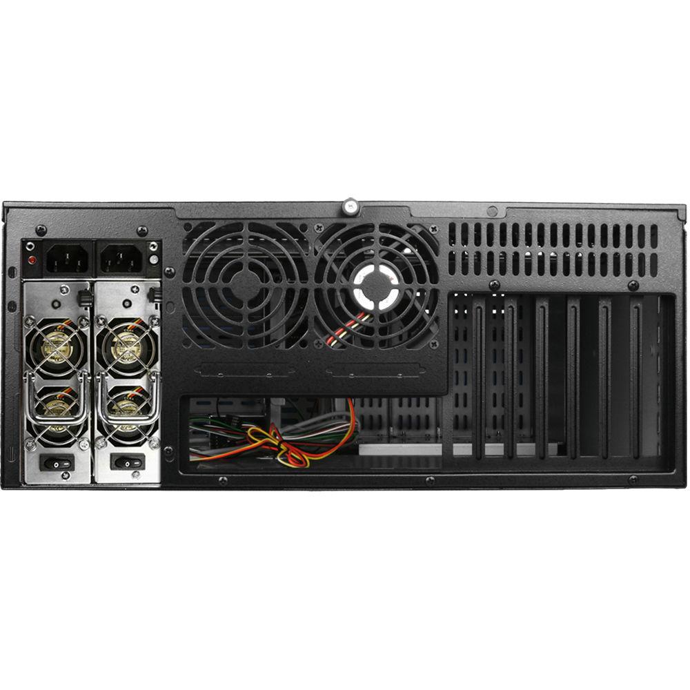 iStarUSA D2-407-BL-50R8P8  Rackmount Chassis with 500W Redundant Power Supply