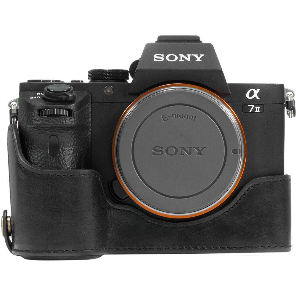 MegaGear Ever Ready Half-Bottom Leather Case for Sony a7S II, a7R II & a7 II