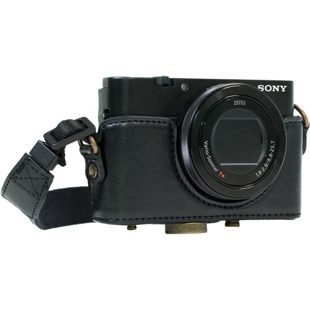 MegaGear Ever Ready PU Leather Camera Case and Strap for Sony Cyber-shot DSC-RX100 VI, V, IV, III