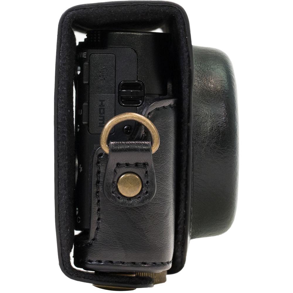 MegaGear Ever Ready PU Leather Camera Case and Strap for Sony Cyber-shot DSC-RX100 VI, V, IV, III