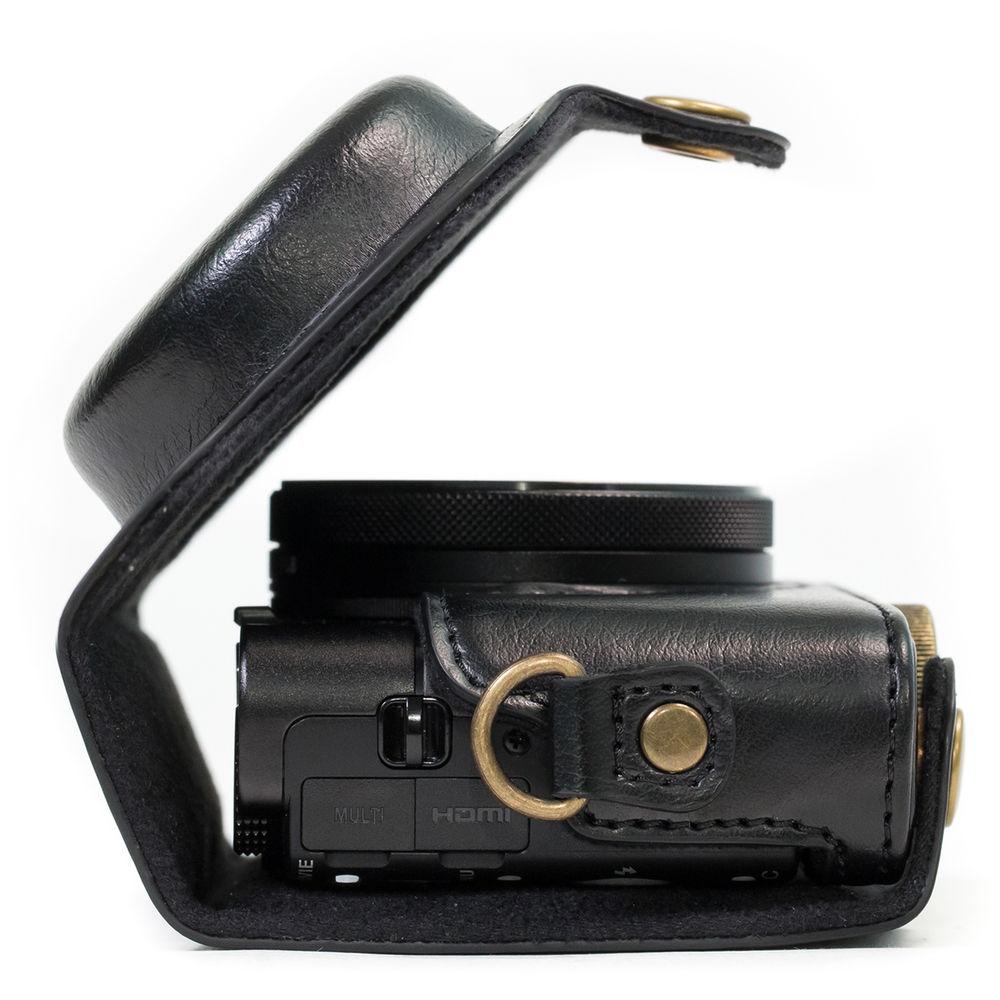 MegaGear Ever Ready PU Leather Camera Case and Strap for Sony Cyber-shot DSC-RX100 VI, V, IV, III