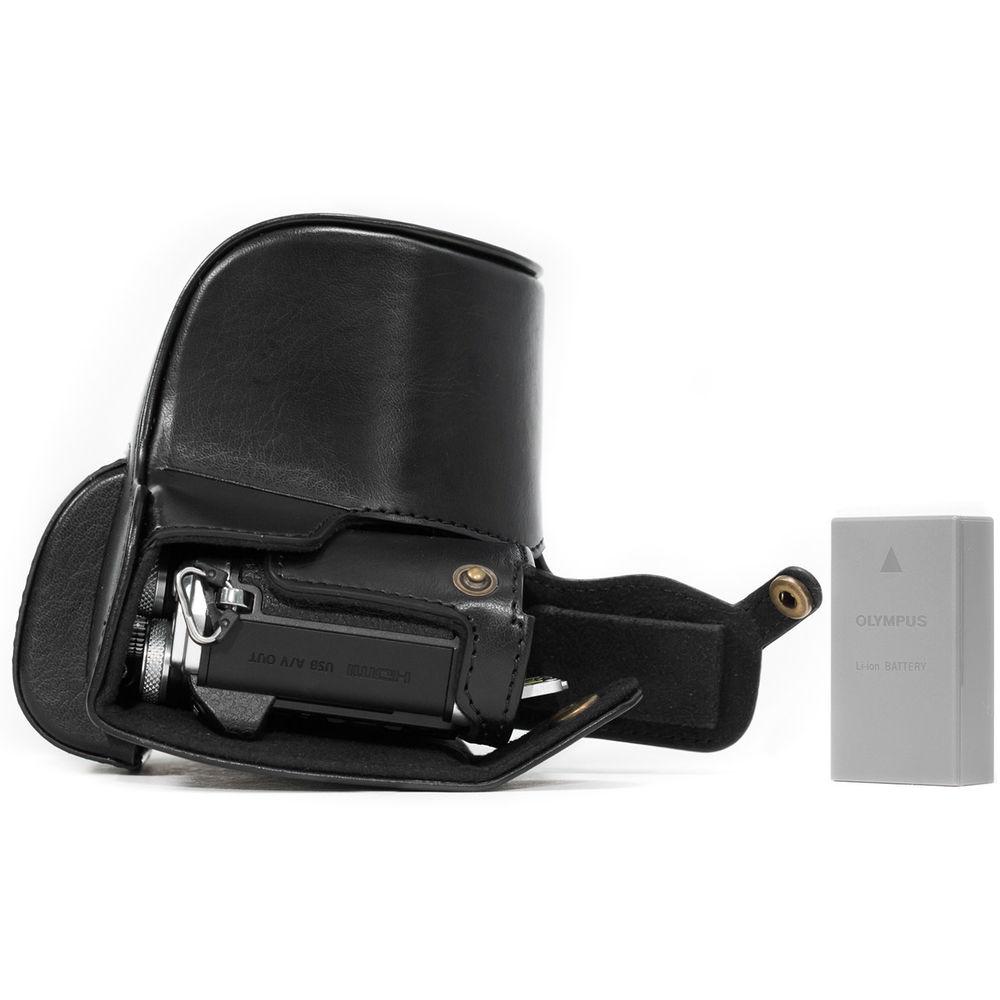 MegaGear MG636 Ever Ready Leather Case with Bottom Opening for Olympus OM-D E-M10 Mark II, 14-42mm