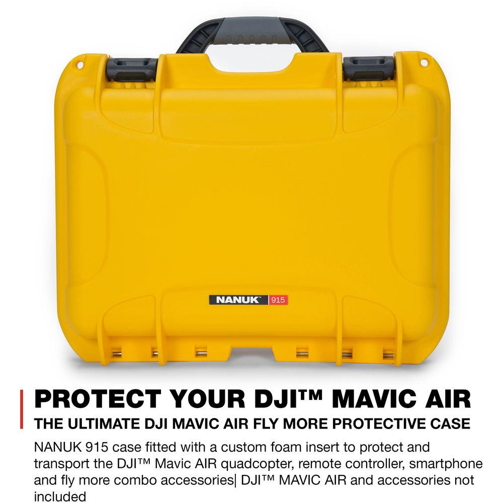 Nanuk 915 Waterproof Hard Case with Insert for DJI Mavic Air Fly More Combo
