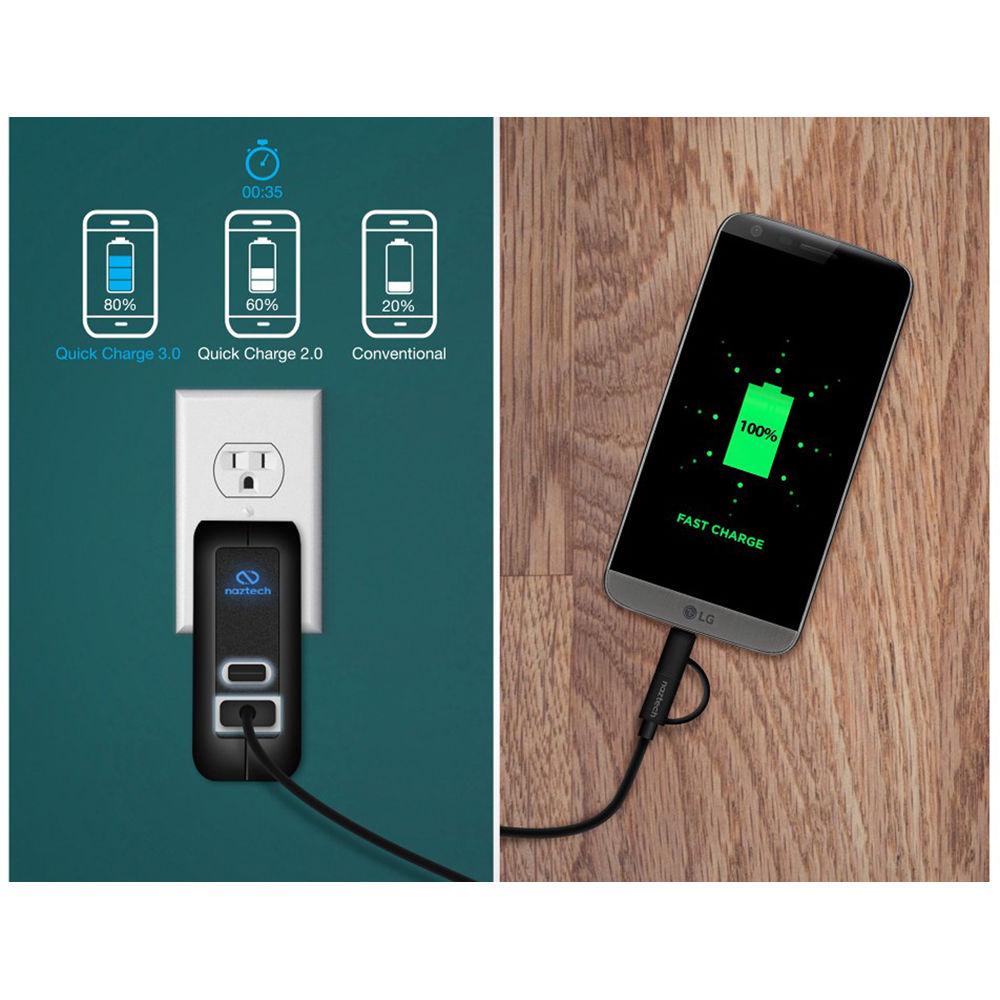 Naztech Quick Charge & USB Type-C Wall Charger