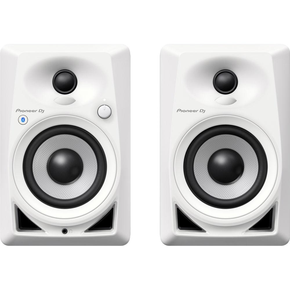 Pioneer DJ DM-40BT-W Bluetooth, Active 4" Desktop Monitor Speakers