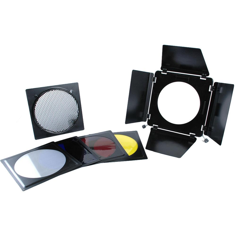 Smith-Victor 4-Leaf Barndoors with Grid and Filters for CooLED 100 Light