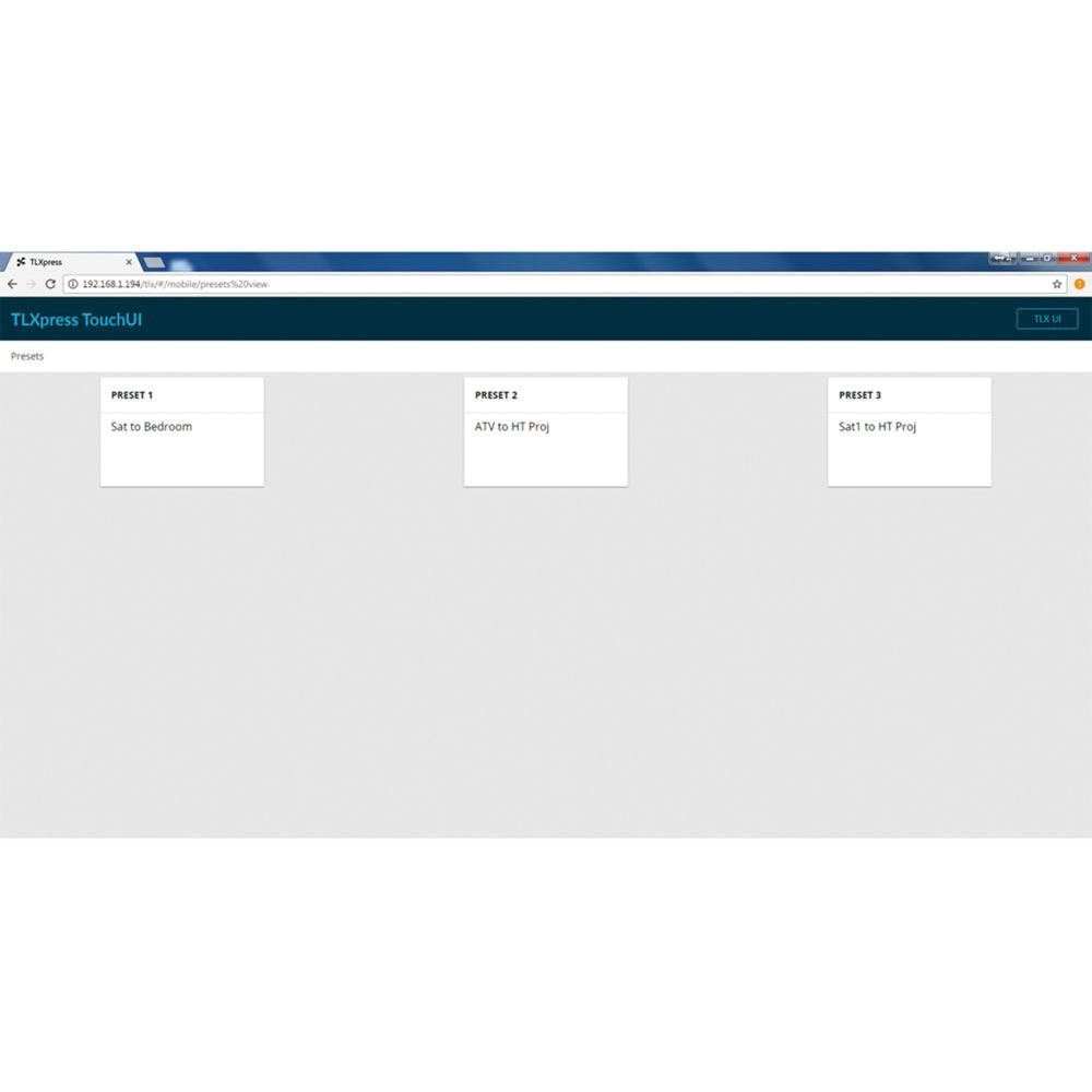 TechLogix Networx TLXpress Software Server for IPFO-Series AV-over-IP Devices