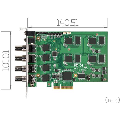 YUAN SC542N4 4-Channel PCIe x4 SDI Capture Card