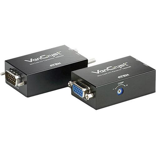 ATEN VS1204KIT1 4-Port A V over Cat 5 Splitter and Two Mini Cat 5 A V Receiver Kit