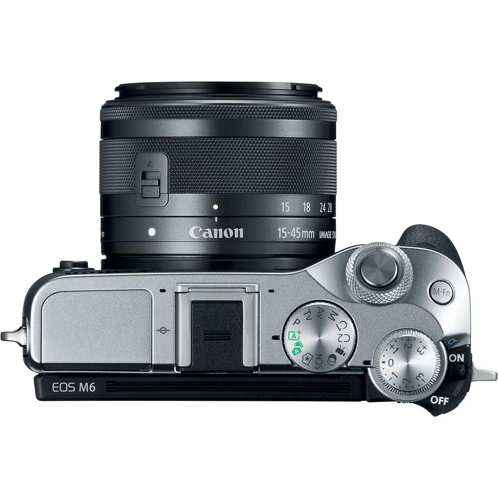 Canon EOS M6 Mirrorless Digital Camera with 15-45mm Lens