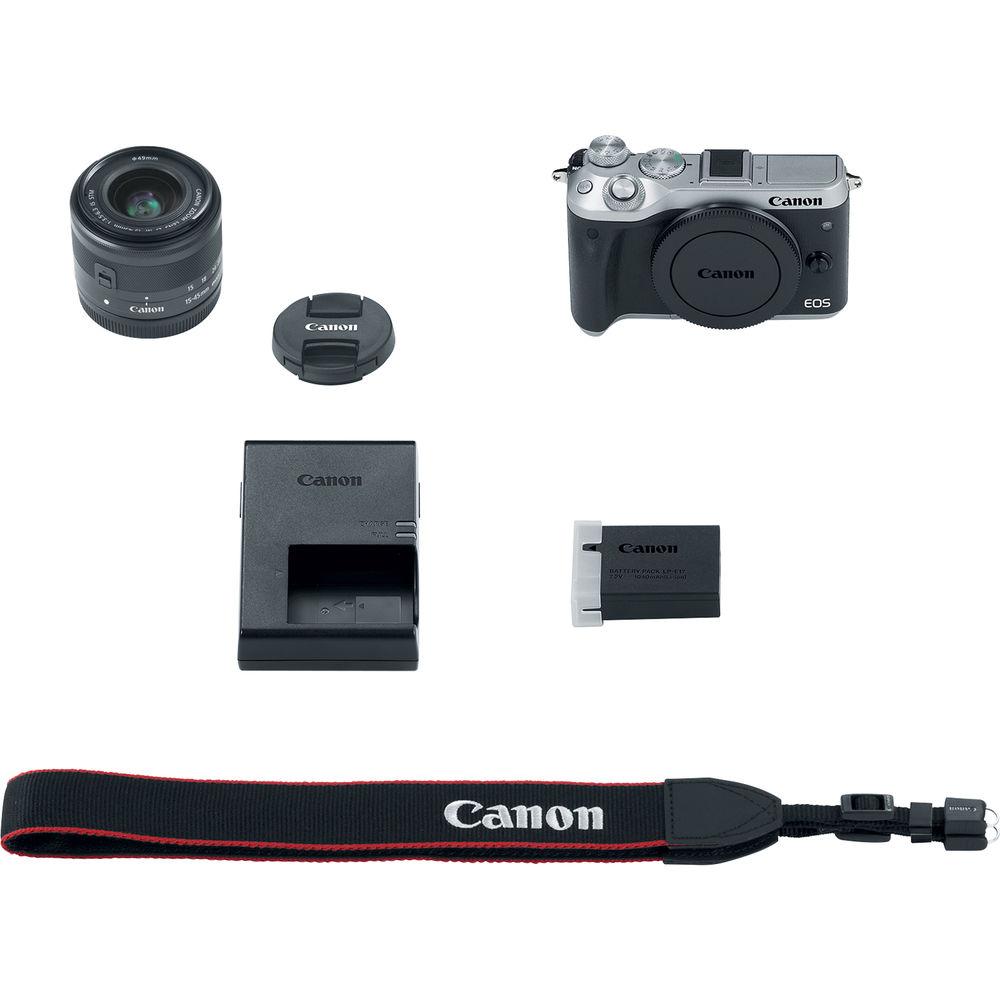 Canon EOS M6 Mirrorless Digital Camera with 15-45mm Lens