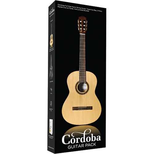 Cordoba CP100 Iberia Series Nylon-String Classical Guitar Pack with Tuner, Picks & Gig Bag