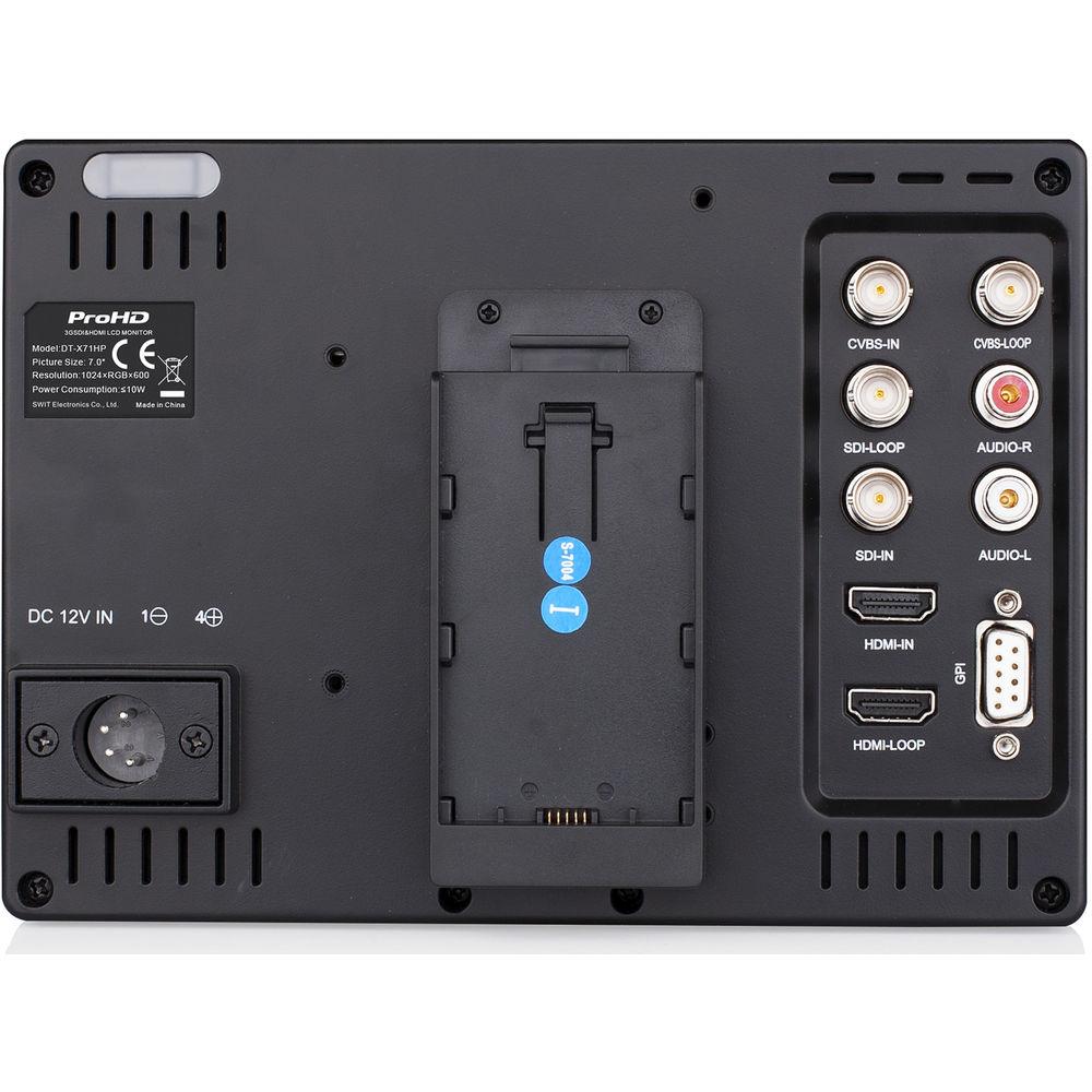 JVC DT-X71HP ProHD 7" 3G-SDI HDMI On-Camera LCD Monitor