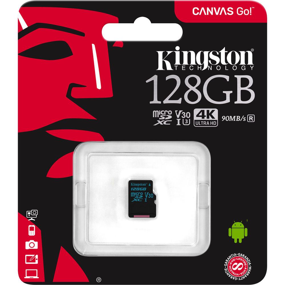 Kingston 128GB Canvas Go! UHS-I microSDXC Memory Card