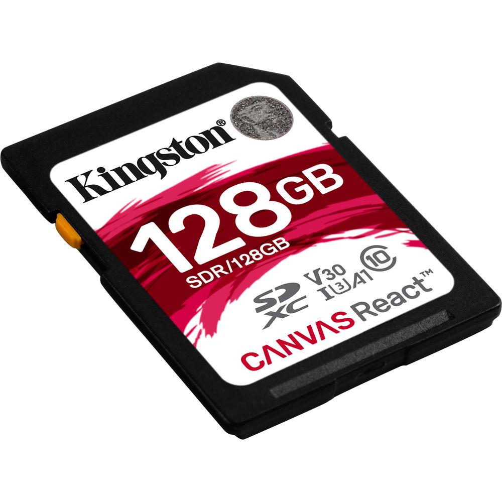 Kingston 128GB Canvas React UHS-I SDXC Memory Card