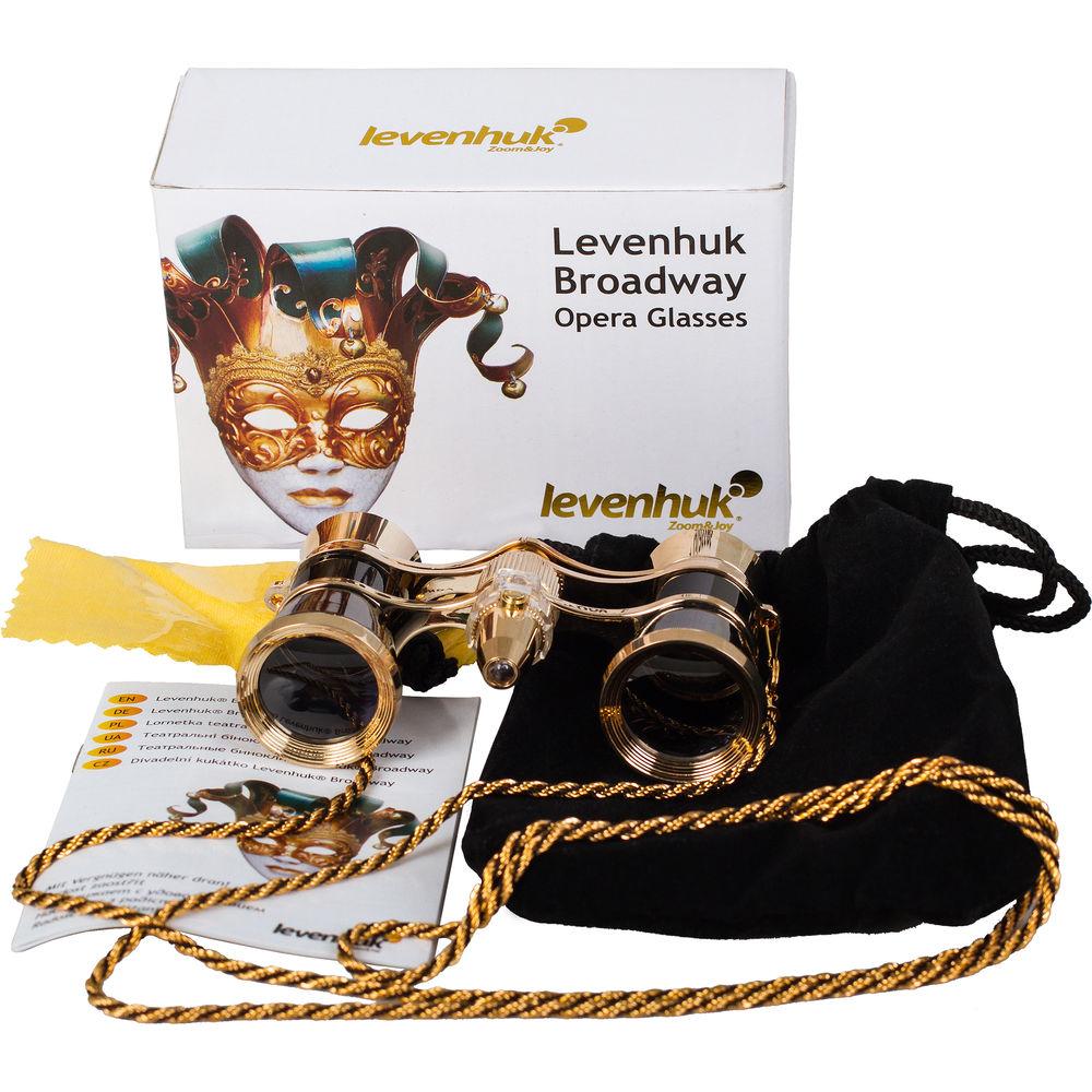 Levenhuk Broadway 325F Opera Glasses with Chain