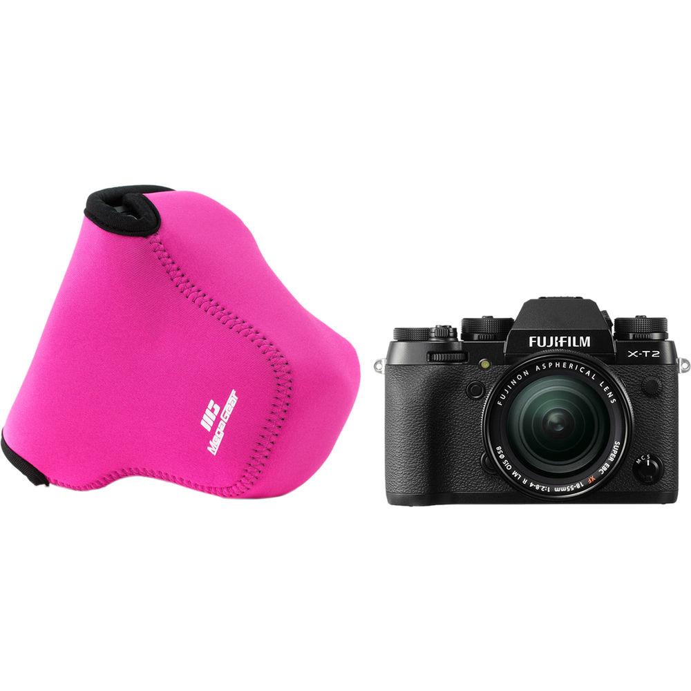 MegaGear MG868 Ultra Light Neoprene Case with Carabiner for Fujifilm X-T2 with 18-55mm