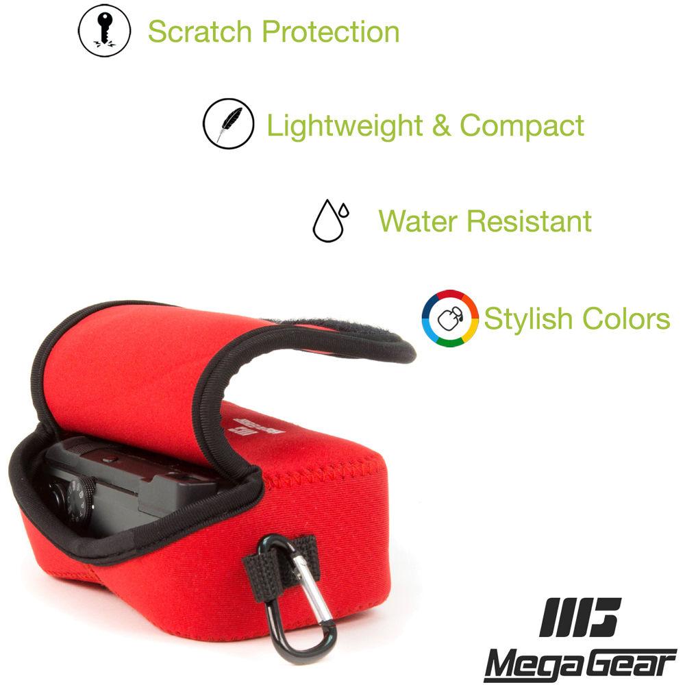 MegaGear Ultra-Light Neoprene Camera Case with Carabiner for Panasonic LUMIX DMC-LX10K