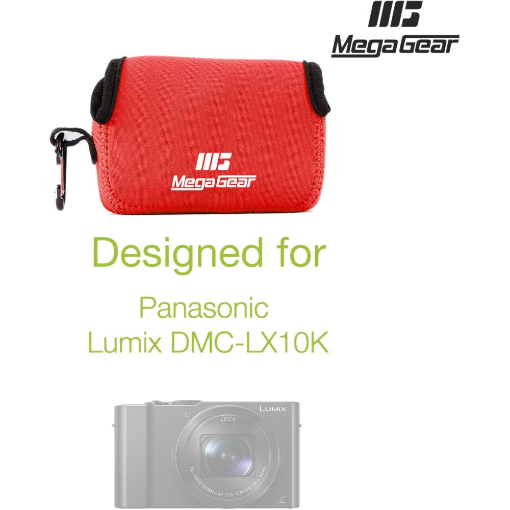 MegaGear Ultra-Light Neoprene Camera Case with Carabiner for Panasonic LUMIX DMC-LX10K
