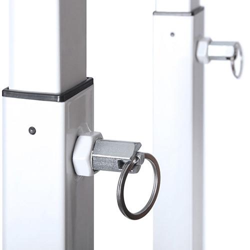 Novopro PS1XL Height-Adjustable Podium Stand with White & Black Scrims