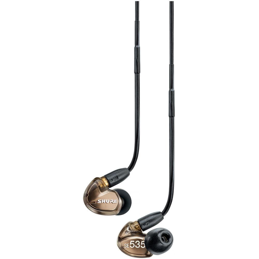 Shure SE535 Sound-Isolating In-Ear Stereo Headphones with Bluetooth and 3.5mm In-Line Remote Mic Cables