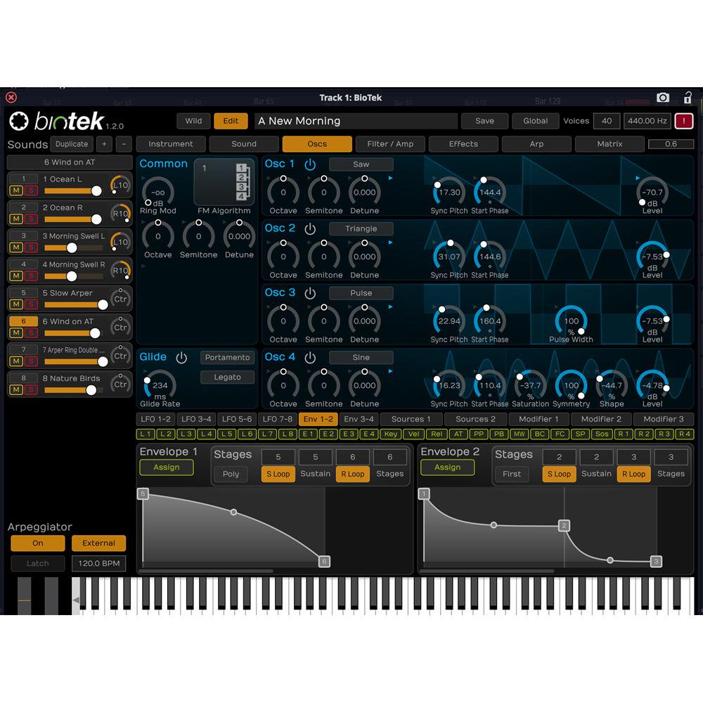 tracktion BioTek - Organic Synthesizer Plug-In