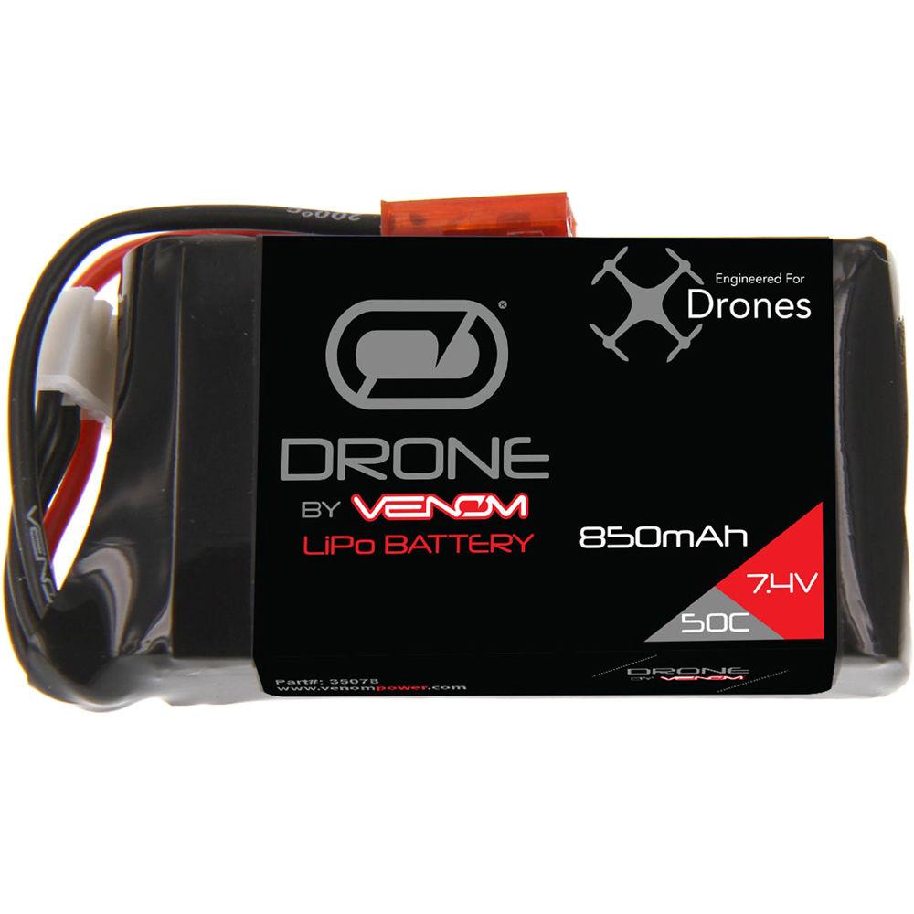 Venom Group Venom 50C 2S 850mAh 7.4V Lipo Drone Battery With Jst Plug