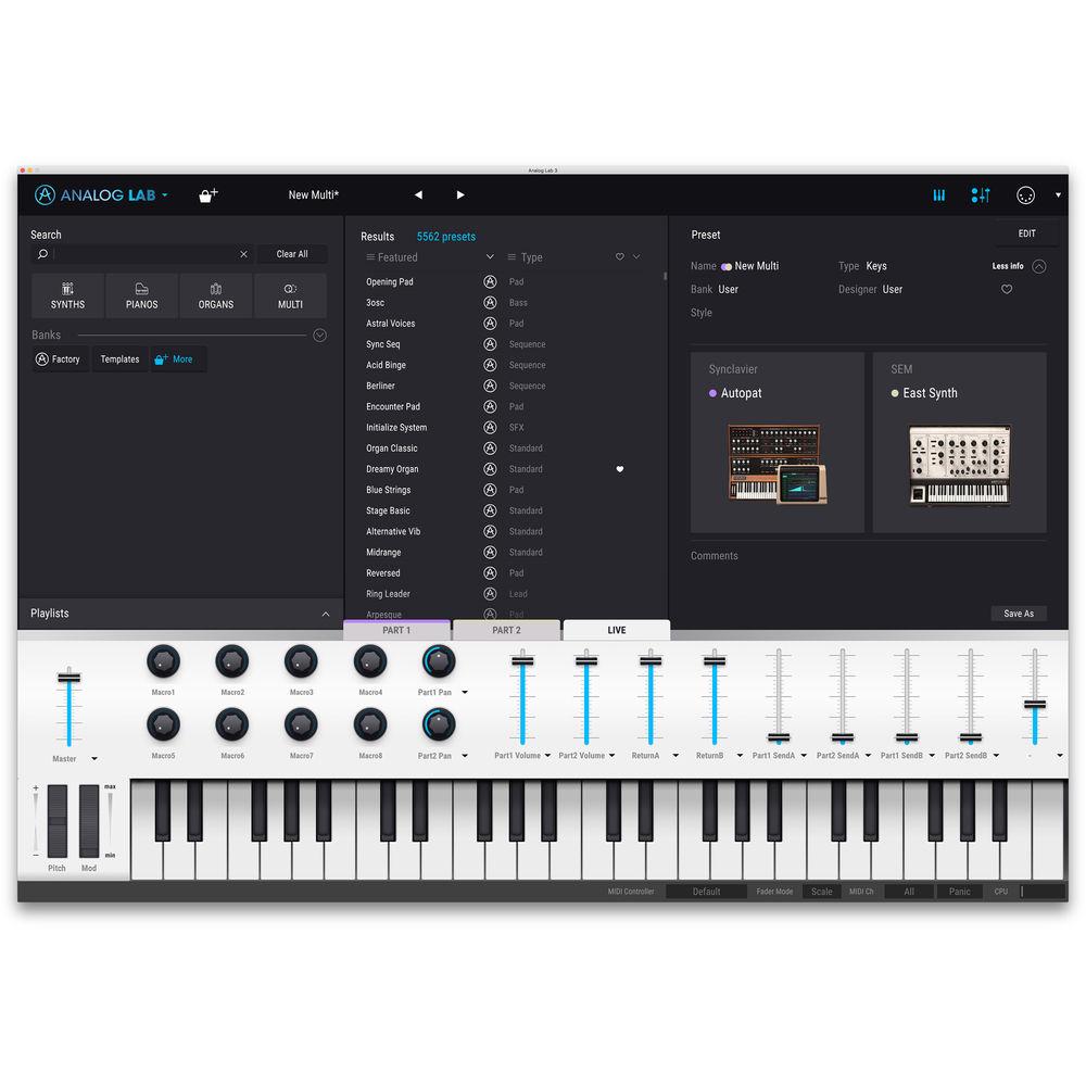 Arturia Analog Lab 3 Ultimate Keyboard Sound Collection License