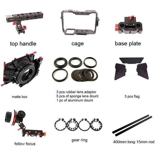 CAME-TV Carbon Fiber Rig Mattebox Follow Focus Kit for Sony a7 Series Cameras