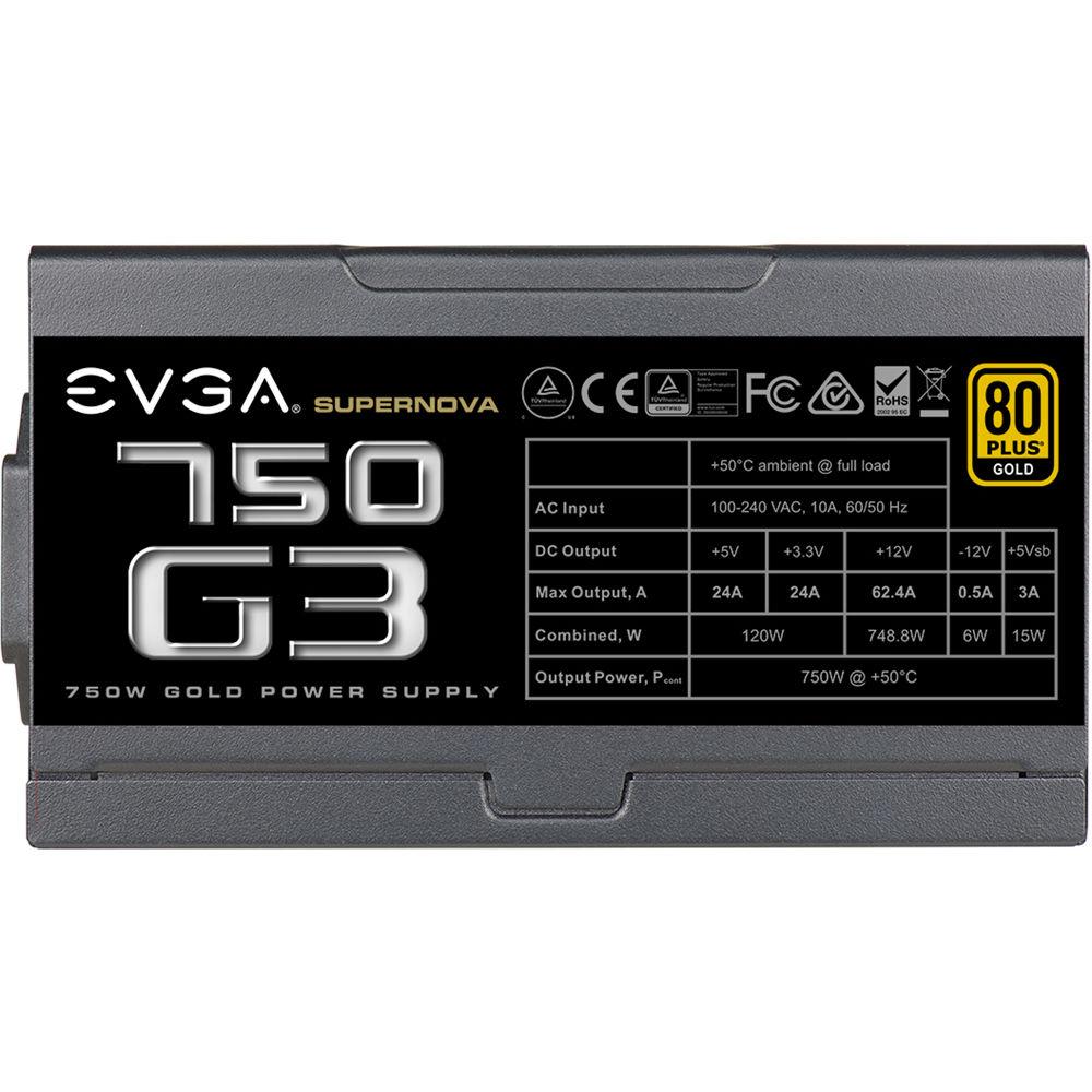 EVGA SuperNOVA 750 G3 750W 80 Plus Gold Modular Power Supply