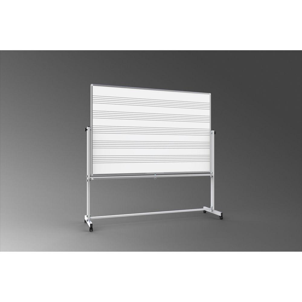Luxor 72 x 48" Mobile Double-Sided Music Whiteboard