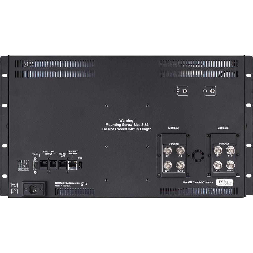 Marshall Electronics Desk Top Quad View 17" Native Resolution Monitor. 4K Quad 3G-SDI "