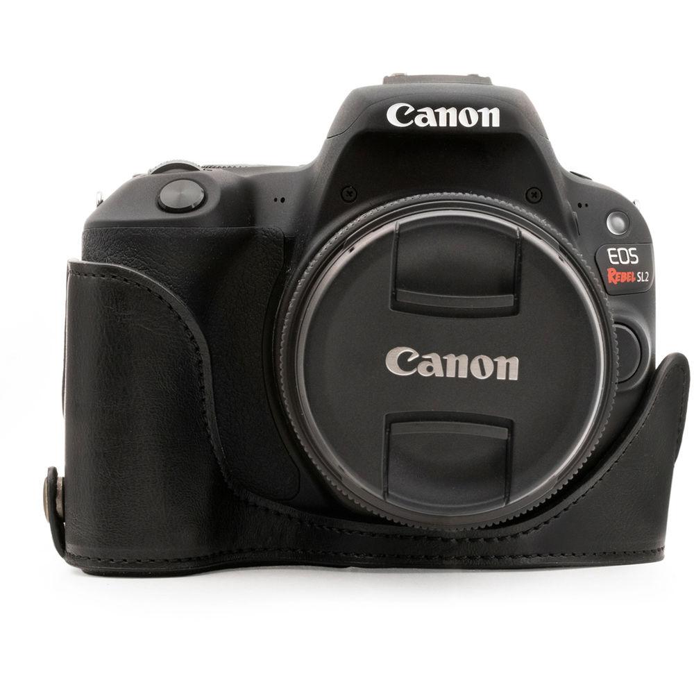 MegaGear Ever Ready Half Case and Strap for Canon EOS Rebel SL2, EOS 200D, Kiss X9