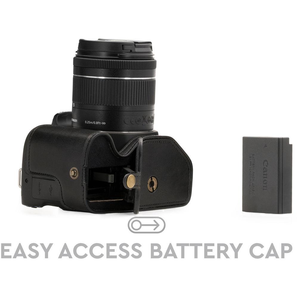 MegaGear Ever Ready Half Case and Strap for Canon EOS Rebel SL2, EOS 200D, Kiss X9