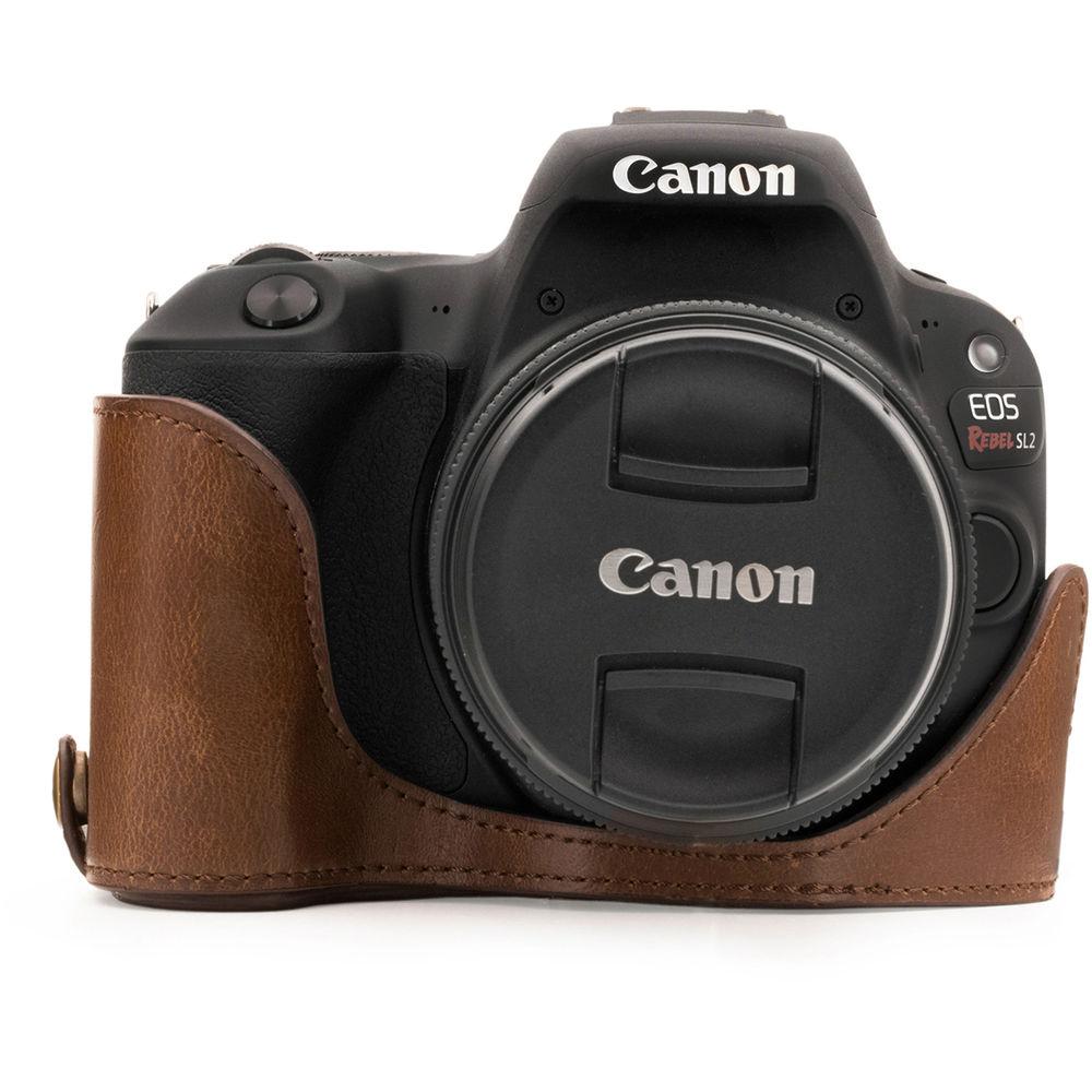 MegaGear Ever Ready Half Case and Strap for Canon EOS Rebel SL2, EOS 200D, Kiss X9