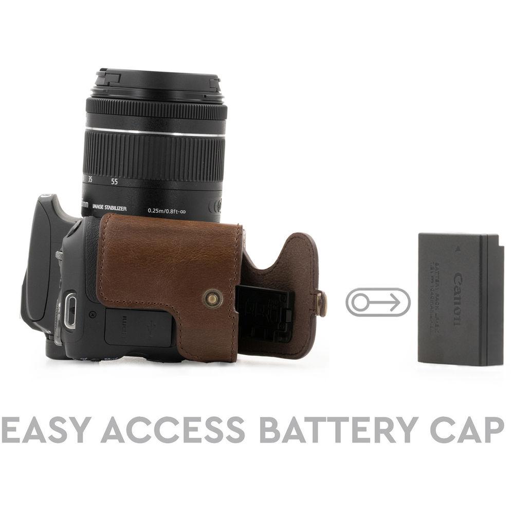 MegaGear Ever Ready Half Case and Strap for Canon EOS Rebel SL2, EOS 200D, Kiss X9