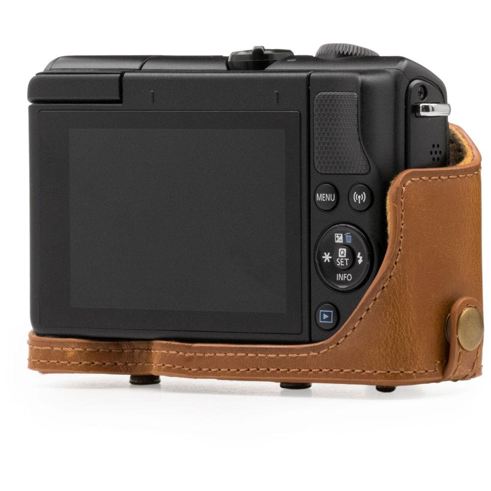 MegaGear Ever Ready PU Leather Case with Strap for Canon M100 with 15-45mm