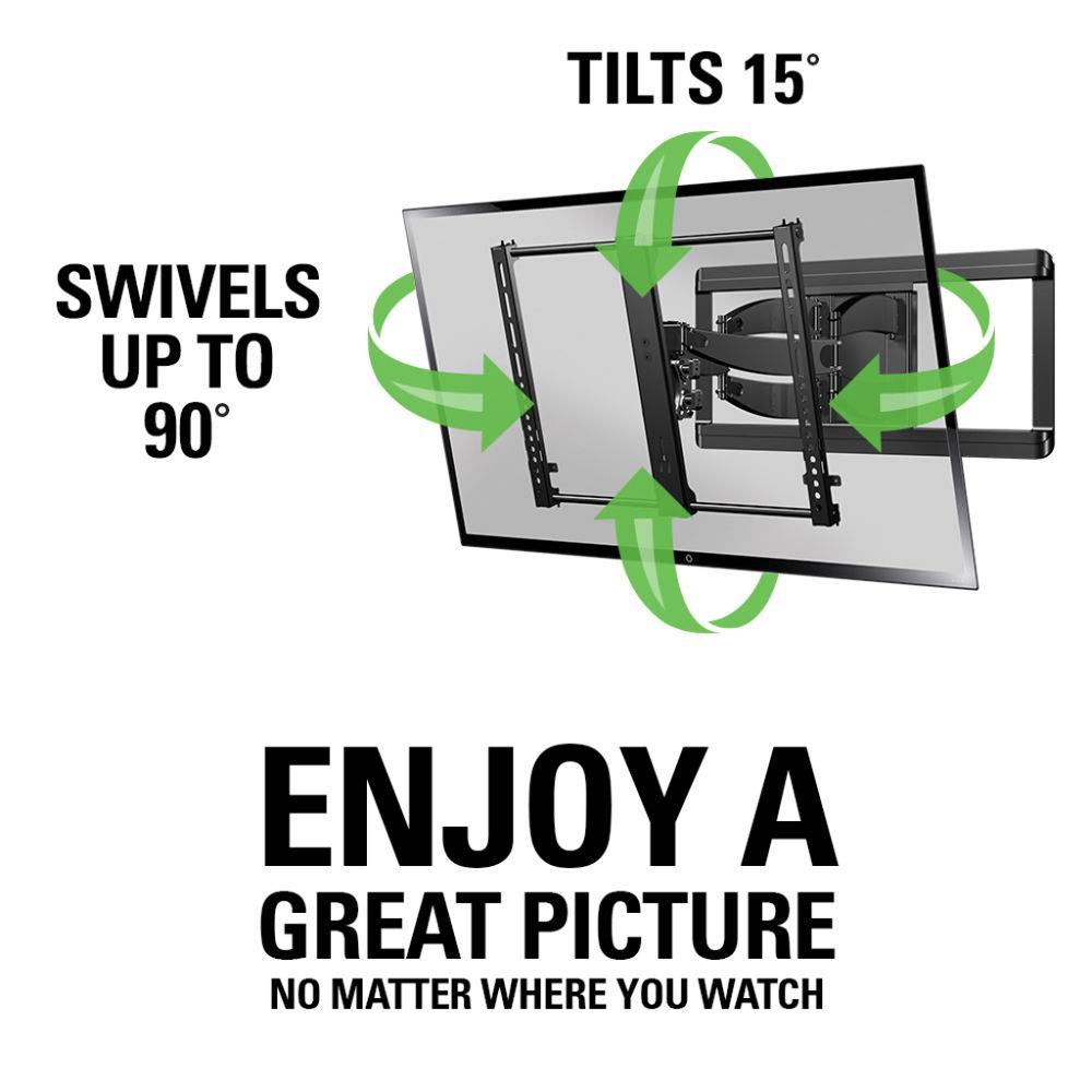 SANUS VLF628 Large Full-Motion Mount for 42 to 90" Displays