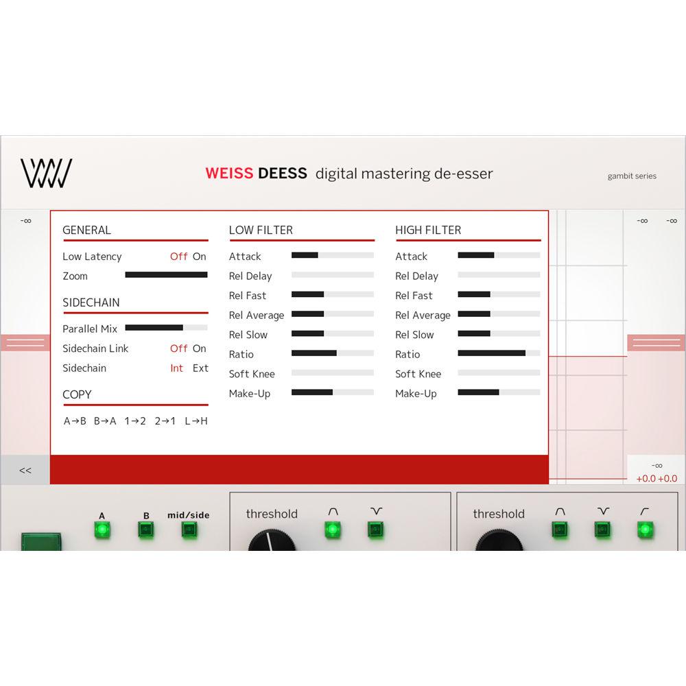 Softube Weiss Deess - De-Esser for Pro Audio Applications