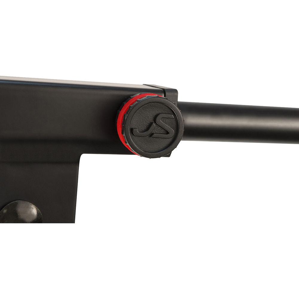 Ultimate Support JS-MCFB100C JamStands Series Tripod Mic Stand with Fixed-Length Boom and Blue Accent Bands