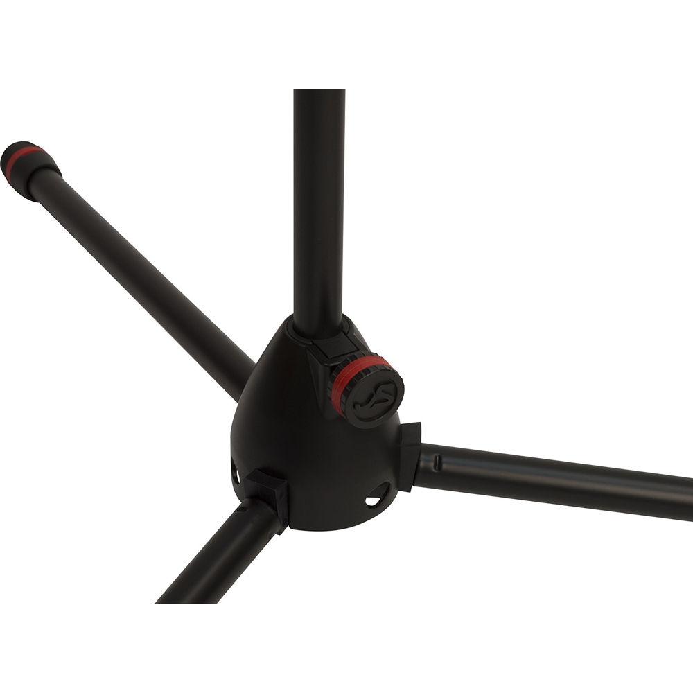 Ultimate Support JS-MCFB100C JamStands Series Tripod Mic Stand with Fixed-Length Boom and Blue Accent Bands