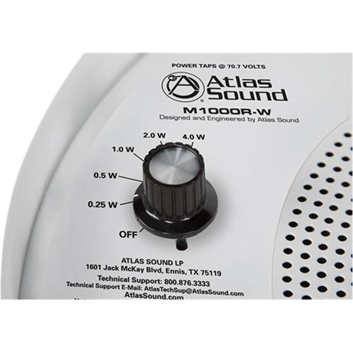 Atlas Sound 8" Dual Cone Sound Masking Loudspeaker with 4W 70V Transformer and Round Enclosure