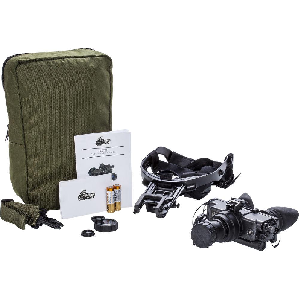 Bering Optics 1x22 PVS-7BE Elite 3rd Gen Thin Film Night Vision Bi-Ocular & Headgear Kit