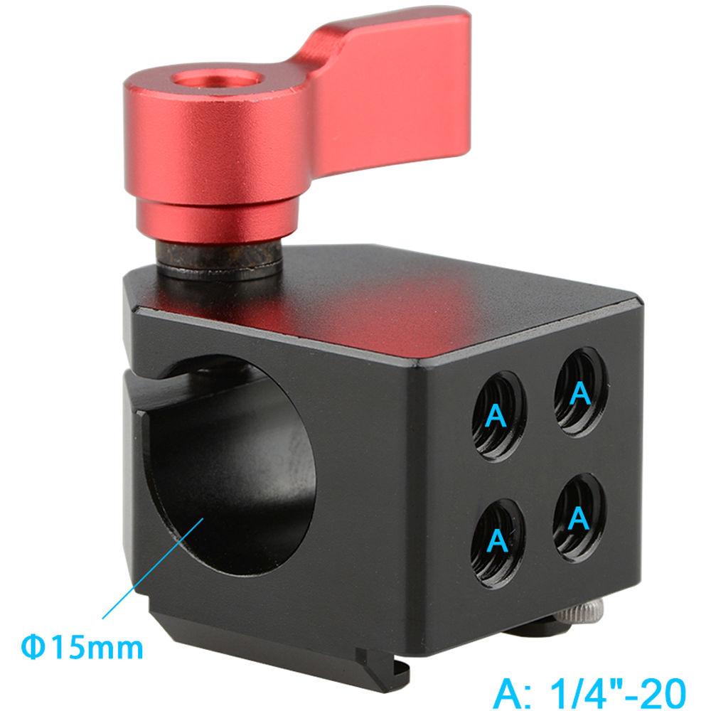 CAMVATE 15mm Rod Clamp with Cold Shoe
