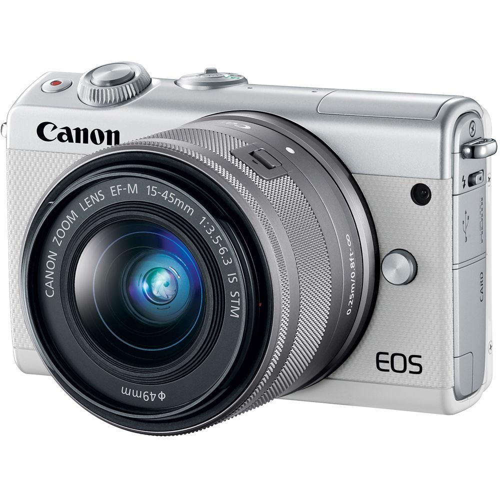 Canon EOS M100 Mirrorless Digital Camera with 15-45mm and 55-200mm Lenses